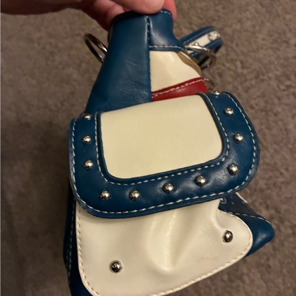 Patriotic Red White & Blue American Flag Boutique Bag Purse Cowgirl Trendy Zip - Picture 3 of 8